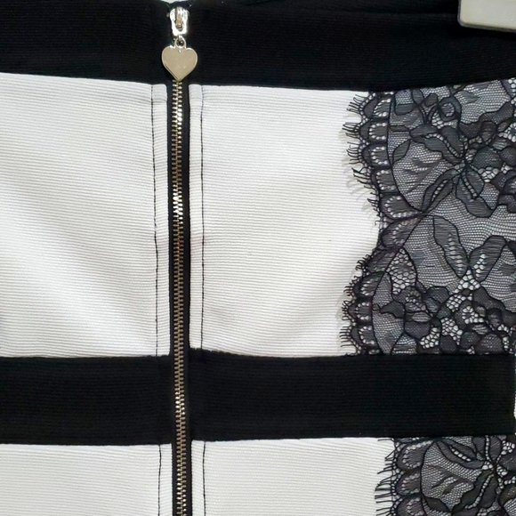 Tally Weijl Strapless White and Black Dress - Picture 3 of 5